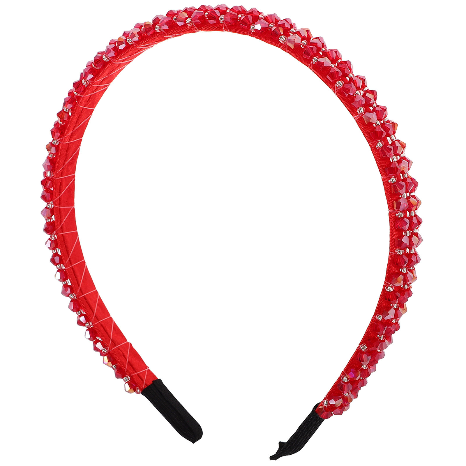 Women'S Formal Accessories - 여성용 크리스탈 헤드밴드 레드, 여성스럽고 우아한