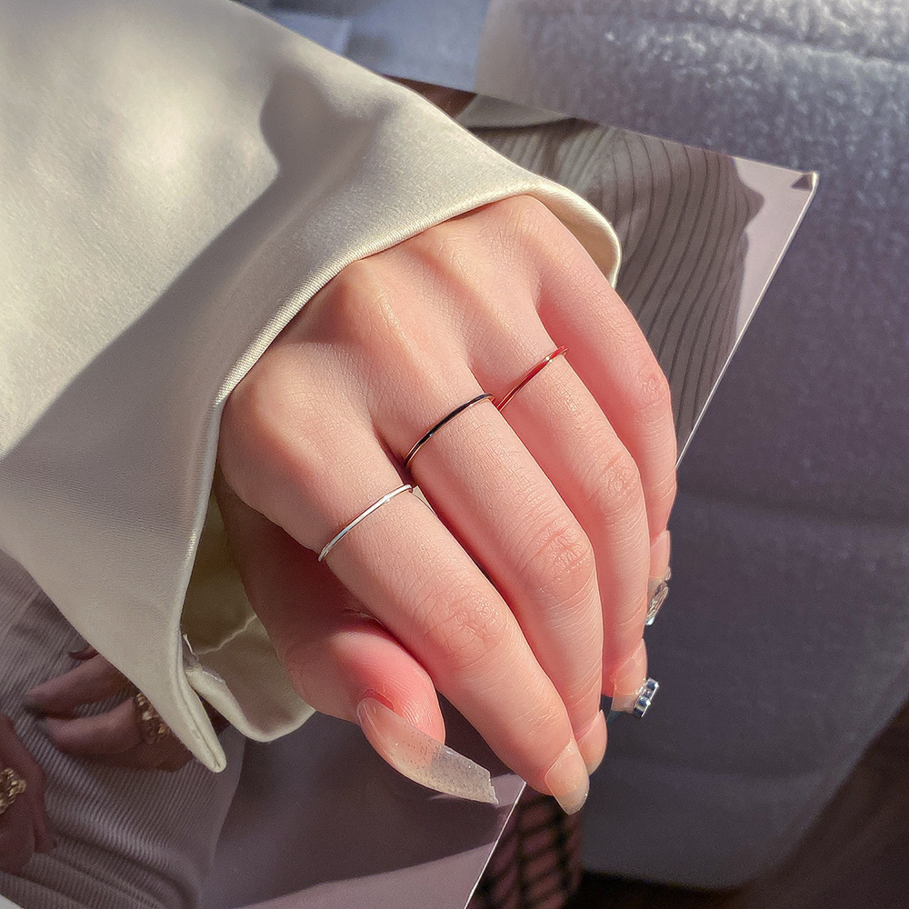 Wrap Ring Gold - 티타늄 스틸 로즈 골드 색상 1mm