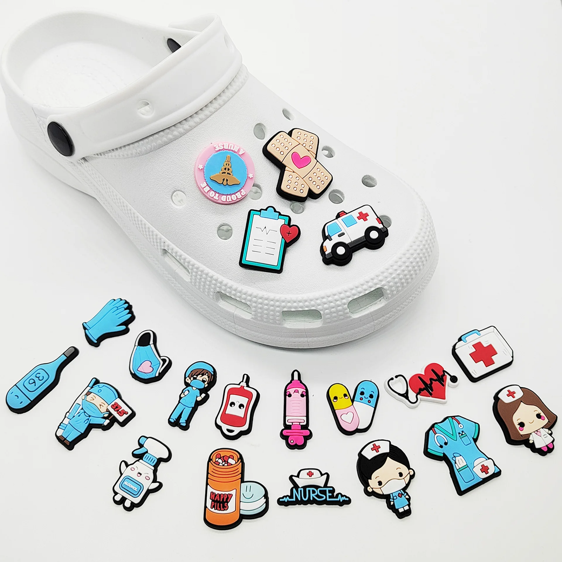크록스 액세서리용 PVC 신발 참, 의료 병원 배지,  - Women'S Accessories For Crocs 리뷰 및 가격
