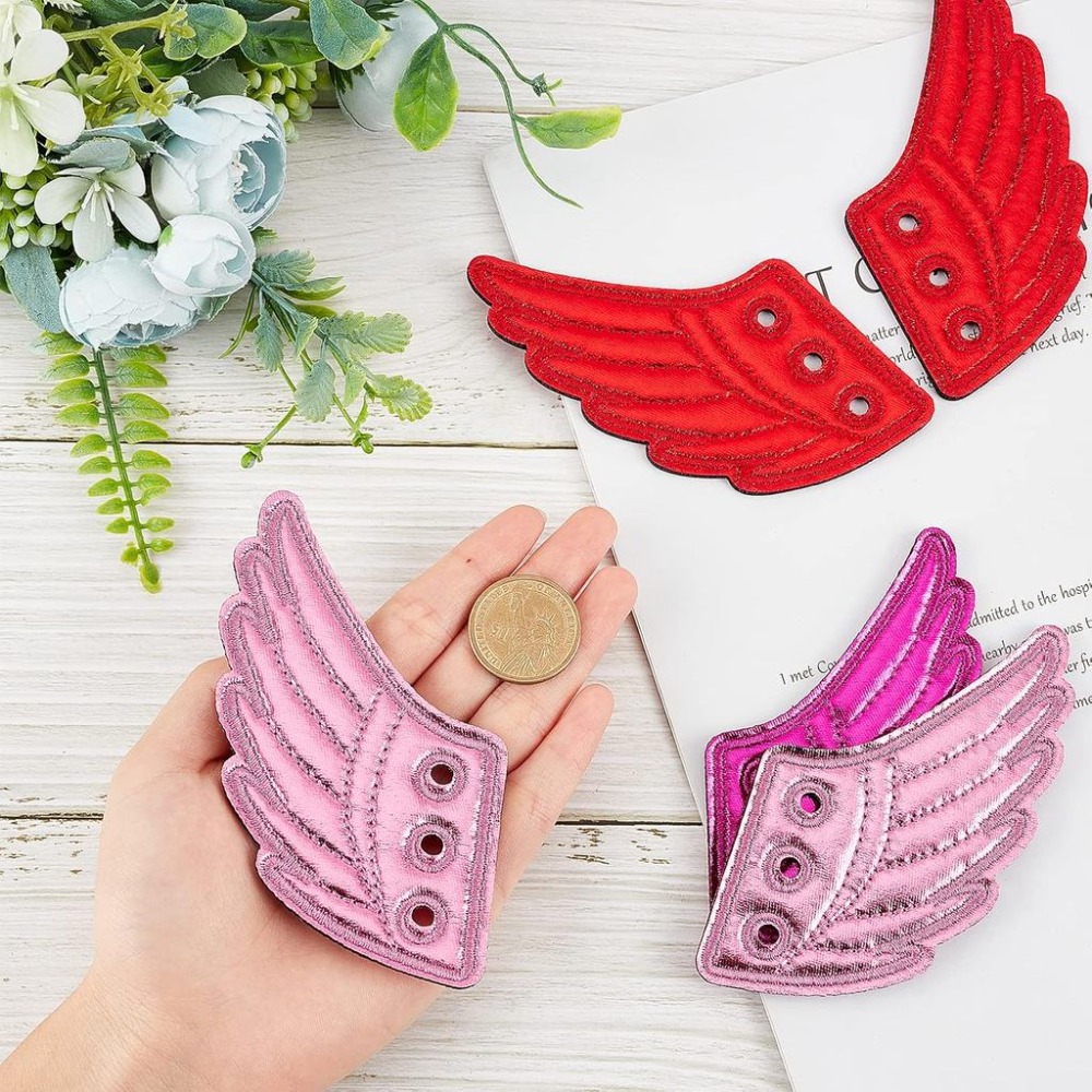 천사 날개 신발 장식 - 소녀와 여성을 위한 빨간색 패 - Women'S Accessories Red Wing Shoes 리뷰 및 가격