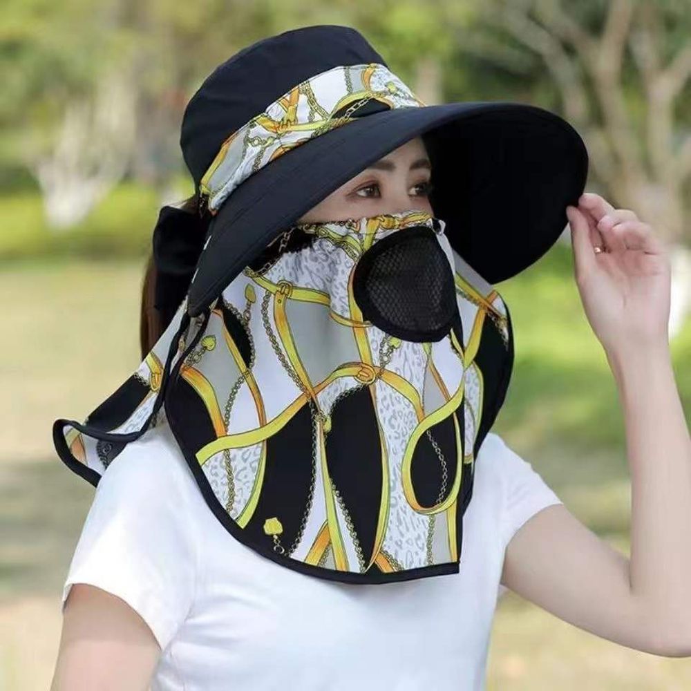 낚시 모자 의류 액세서리 농사 작업 여성용 썬햇 꽃무늬 - Women'S Accessories For Neck 리뷰 및 가격