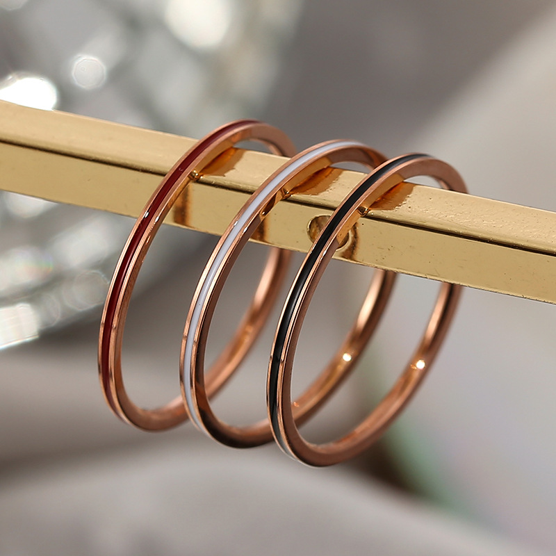 티타늄 스틸 로즈 골드 색상 1mm 얇은 반지 여성용  - Wrap Ring Gold 리뷰 및 가격