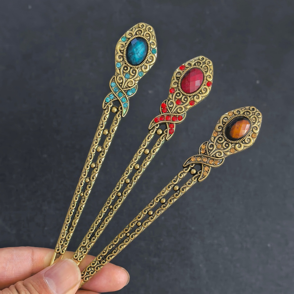 여성용 빈티지 메탈 헤어 스틱, 레트로 헤어핀, 번 업 - Women Accessories Aesthetic 리뷰 및 가격