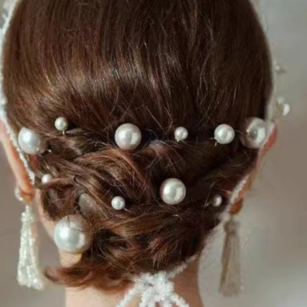 진주 크리스탈 헤어핀 빗 세트 신부 웨딩 헤어 액세서리 - Women Accessories Aesthetic 리뷰 및 가격
