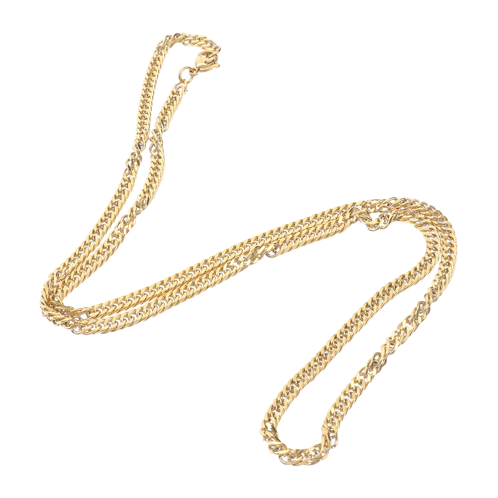 1개 골드 더블 버클 체인 티타늄 스틸 패션 체인 힙합 - Women'S Accessories For Neck 리뷰 및 가격