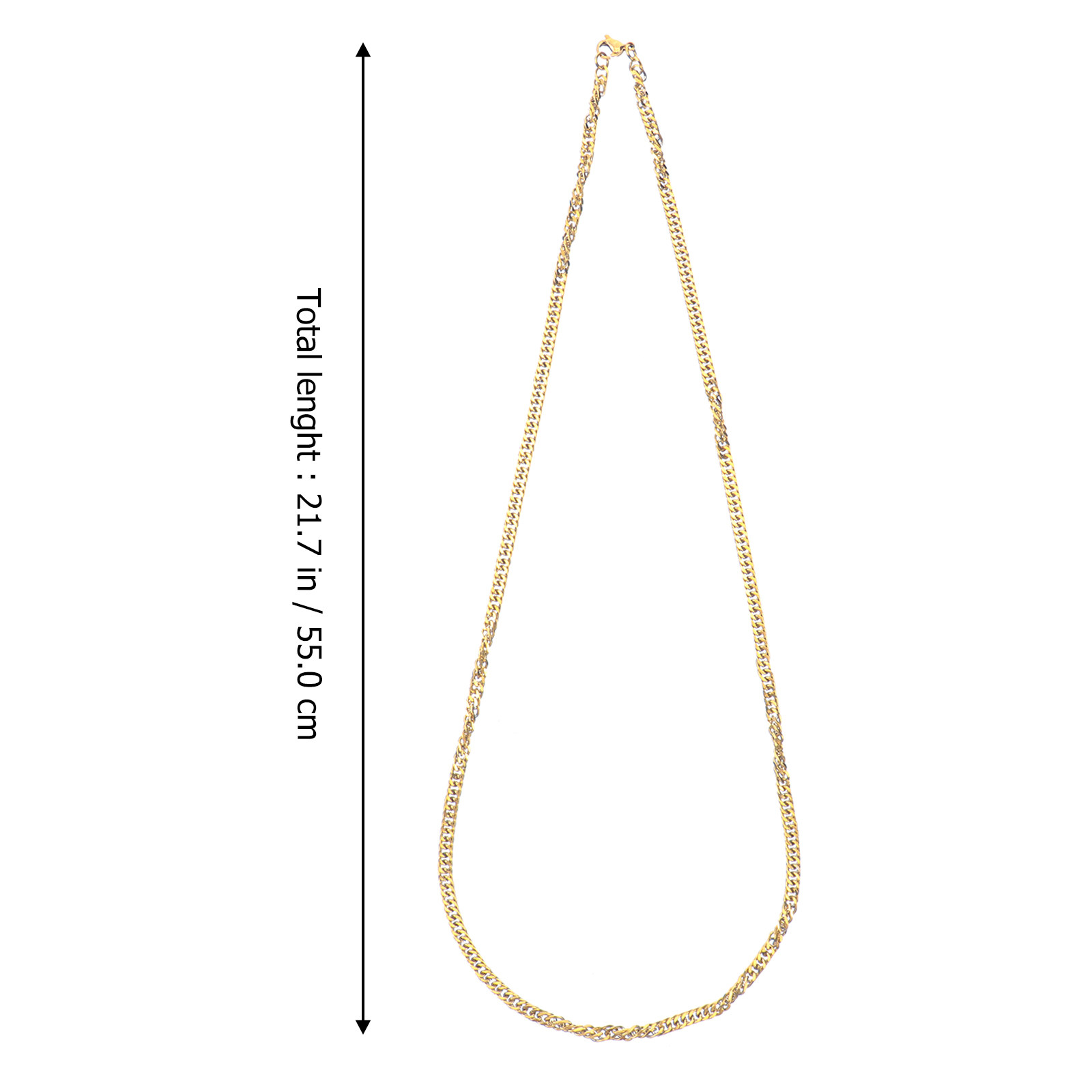 1개 골드 더블 버클 체인 티타늄 스틸 패션 체인 힙합 - Women'S Accessories For Neck 리뷰 및 가격