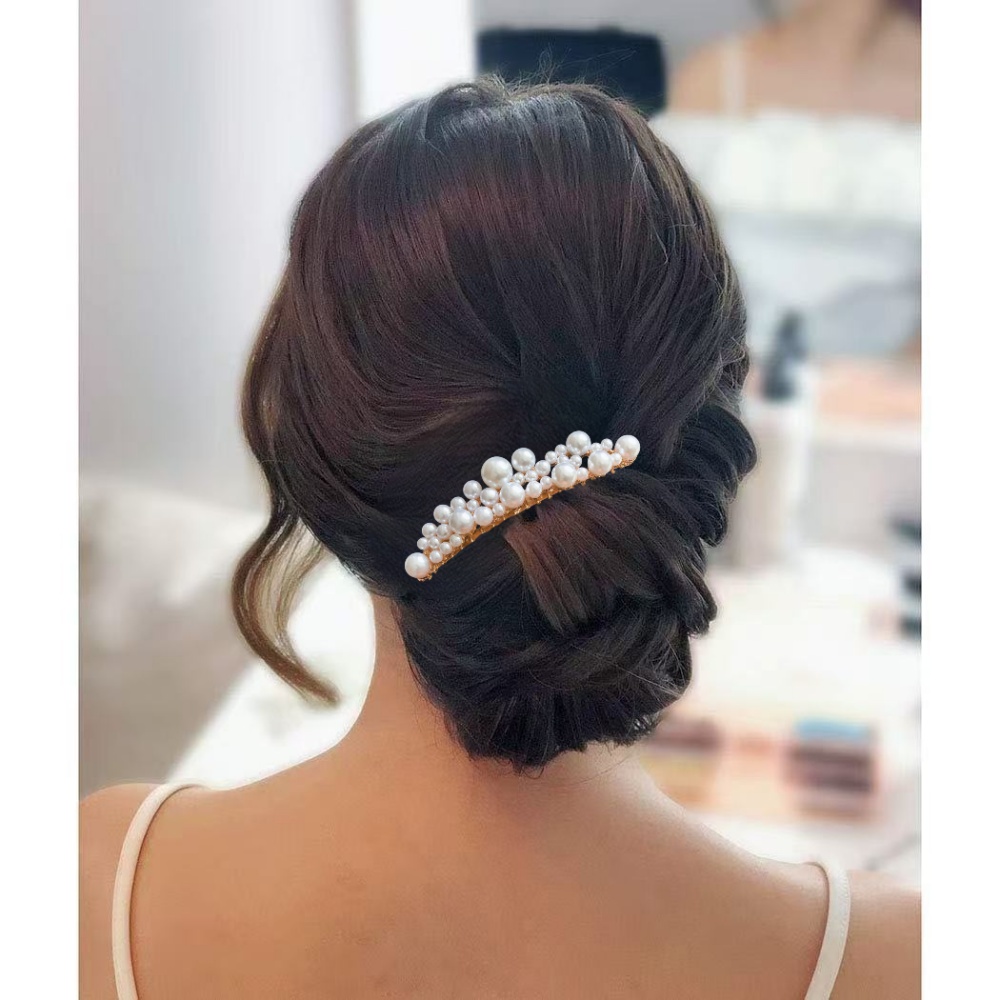 럭셔리 진주 브라이덜 헤어콤 웨딩 헤어 악세사리 빈티지 - Women'S Formal Accessories 리뷰 및 가격