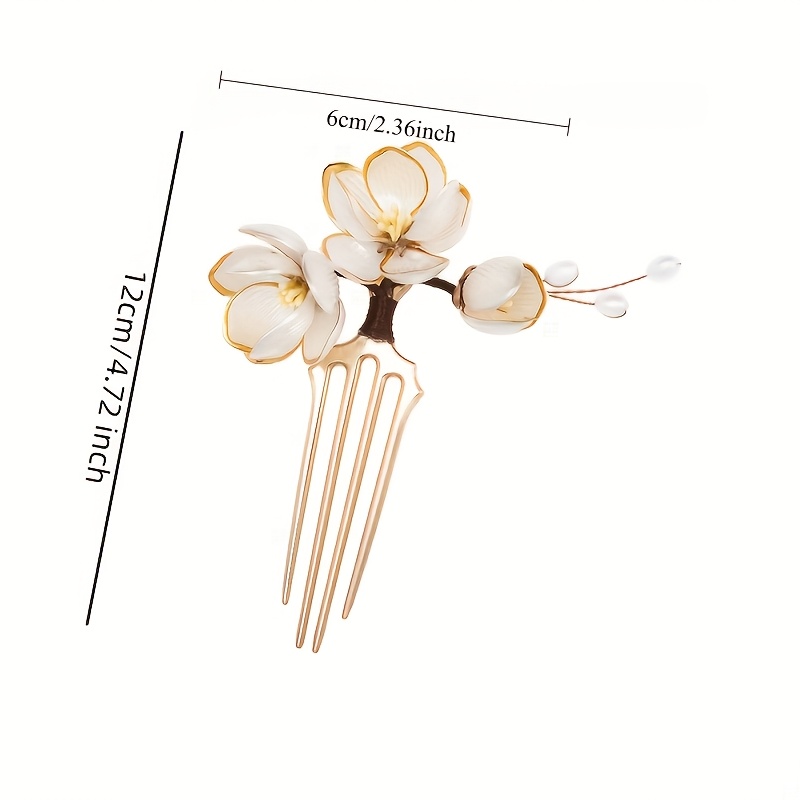 중국 스타일 쉘 목련꽃 헤어 빗 진주 태슬 장식 빈티지 - Women Accessories Aesthetic 리뷰 및 가격